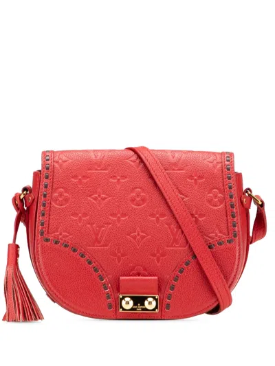 Pre-owned Louis Vuitton 2016 Monogram Empreinte Junot Crossbody Bag In Red