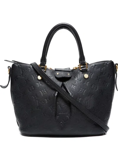 Pre-owned Louis Vuitton 2016 Monogram Empreinte Mazarine Pm Tote Bag In Black