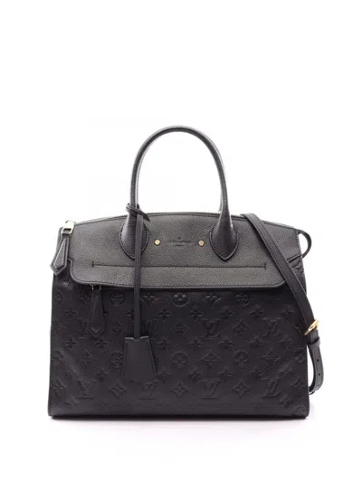 Pre-owned Louis Vuitton 2016 Monogram Empreinte Pont Neuf Gm Satchel In Black