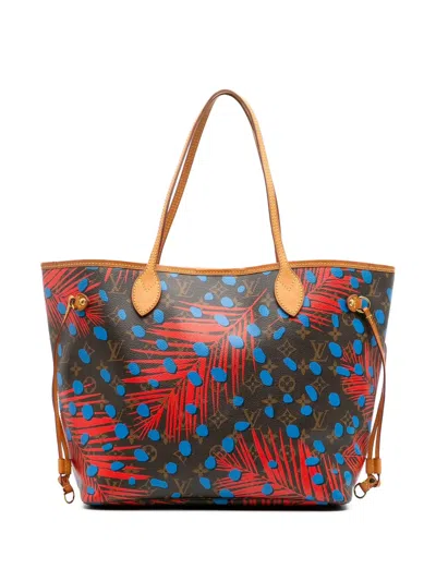 Pre-owned Louis Vuitton 2016 Monogram Jungle Dots Neverfull Mm Tote Bag