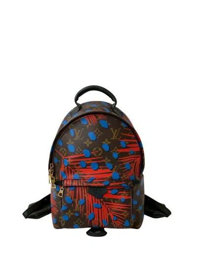 Pre-owned Louis Vuitton 2016 Monogram Jungle Dots Palm Springs Pm Backpack In Brown
