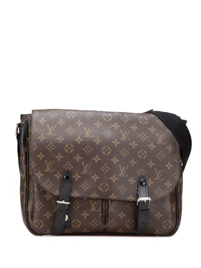 Pre-owned Louis Vuitton 2016 Monogram Macassar Christopher Messenger Crossbody Bag In Black