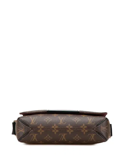 Pre-owned Louis Vuitton 2016 Monogram Macassar District Pm Crossbody Bag In Brown