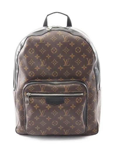 Pre-owned Louis Vuitton 2016 Monogram Macassar Josh Backpack In Brown