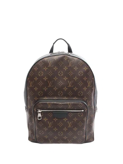 Pre-owned Louis Vuitton 2016 Monogram Macassar Josh Backpack In Brown