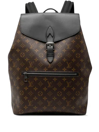 Pre-owned Louis Vuitton 2016 Monogram Macassar Palk Backpack In Brown