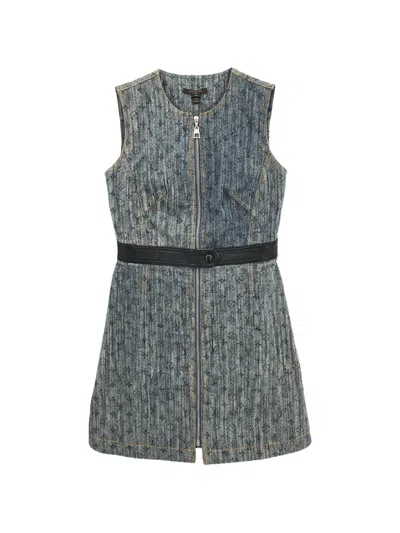 Pre-owned Louis Vuitton 2016 Monogram Mini Dress In Blue