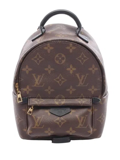 Pre-owned Louis Vuitton 2016 Monogram Mini Palm Springs Backpack In Brown