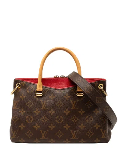 Pre-owned Louis Vuitton 2016 Monogram Pallas Bb Satchel In Brown