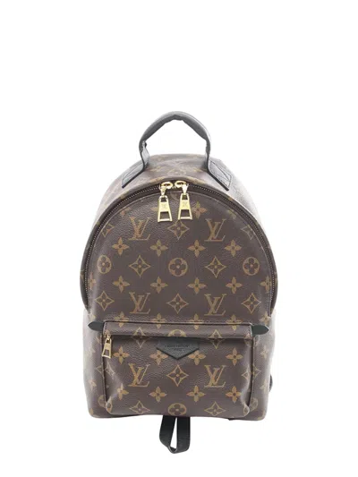 Pre-owned Louis Vuitton 2016 Monogram Palm Springs Pm Backpack In Brown