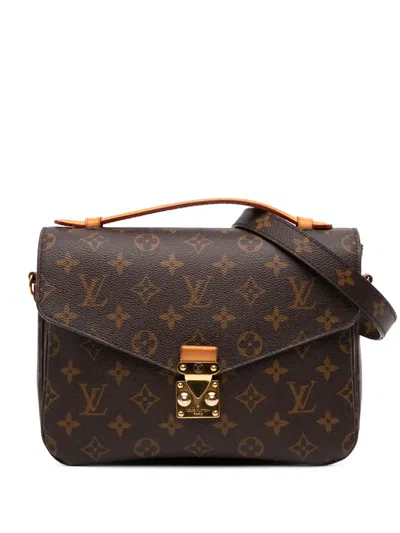 Pre-owned Louis Vuitton 2016 Monogram Pochette Metis Satchel