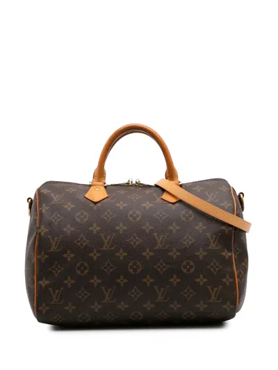 Pre-owned Louis Vuitton 2016 Monogram Speedy Bandouliere 30 Satchel