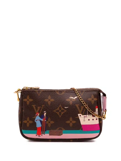 Pre-owned Louis Vuitton 2016 Monogram Transatlantic Mini Pochette Accessoires Handbag