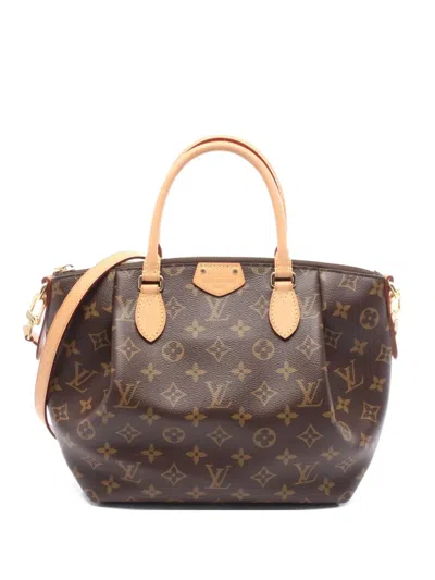 Pre-owned Louis Vuitton 2016 Monogram Turen Pm Handbag In Brown