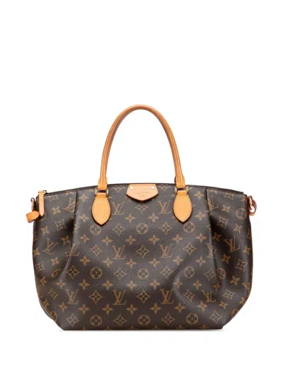 Pre-owned Louis Vuitton 2016 Monogram Turenne Mm Satchel In Brown