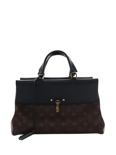 Pre-owned Louis Vuitton 2016 Monogram Venus Satchel In Black