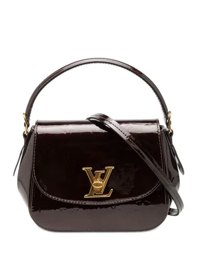 Pre-owned Louis Vuitton 2016 Monogram Vernis Pasadena Satchel In Purple