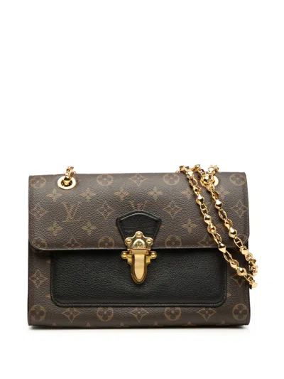 Pre-owned Louis Vuitton 2016 Monogram Victoire Shoulder Bag In Black