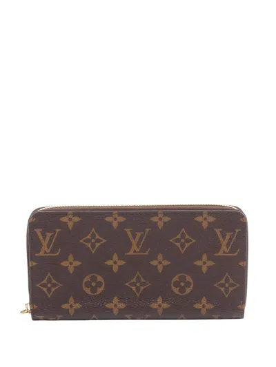 Pre-owned Louis Vuitton 2016 Monogram Zippy Wallet Long Wallets In Brown