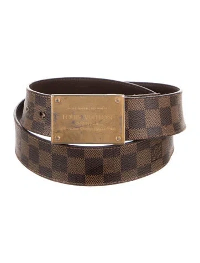 Pre-owned Louis Vuitton 2016 Neo Inventeur 40mm Reversible Belt Kit In Brown