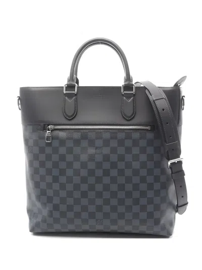 Pre-owned Louis Vuitton 2016 Newport Damier Leather Tote Bag In Black