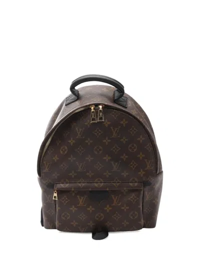 Pre-owned Louis Vuitton 2016 Palm Springs Mm Monogram Backpack In Brown