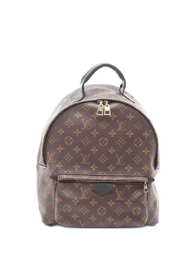 Pre-owned Louis Vuitton 2016 Palm Springs Monogram Backpack In Brown