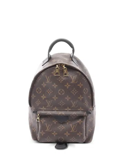 Pre-owned Louis Vuitton 2016 Palm Springs Monogram-canvas Backpack In Brown