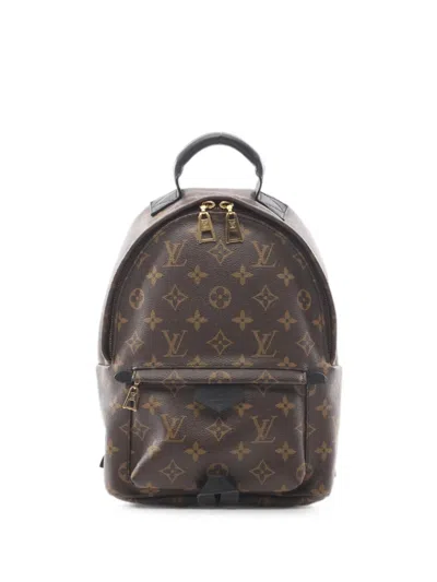 Pre-owned Louis Vuitton 2016 Palm Springs Pm Monogram Backpack In Brown