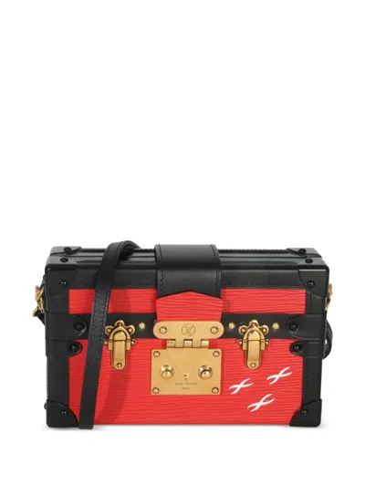 Pre-owned Louis Vuitton 2016 Petite Malle Epi Clutch Bag In Red