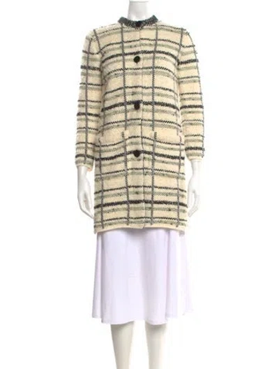 Pre-owned Louis Vuitton 2016 Plaid Coat In Neutral