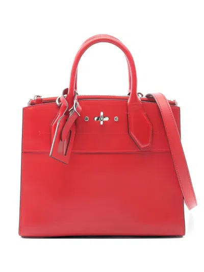 Pre-owned Louis Vuitton 2016 Pm City Steamer Tote Bag In Red