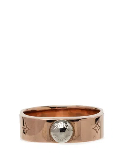Pre-owned Louis Vuitton 2016 Rose Gold Plated Nanogram Ring Costume Ring In Pink