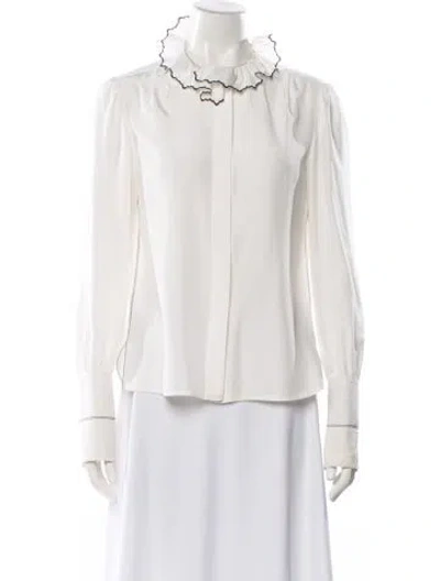 Pre-owned Louis Vuitton 2016 Silk Blouse In Neutral