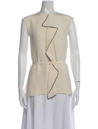 Pre-owned Louis Vuitton 2016 Silk Blouse In Neutral