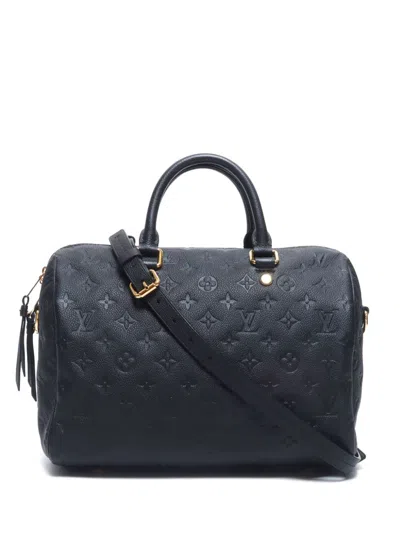 Pre-owned Louis Vuitton 2016 Speedy Bandouliere Tote Bag In Black