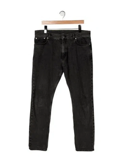 Pre-owned Louis Vuitton 2016 Straight-leg Jeans In Black