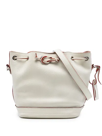 Pre-owned Louis Vuitton 2016 Suhali Noe Bb Bucket Bag In White