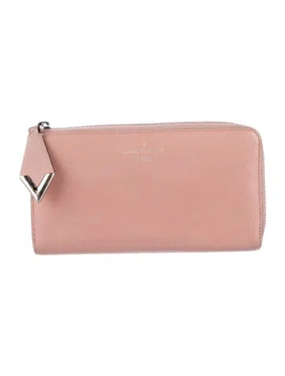 Pre-owned Louis Vuitton 2016 Taurillon Leather Zippy Wallet In Pink
