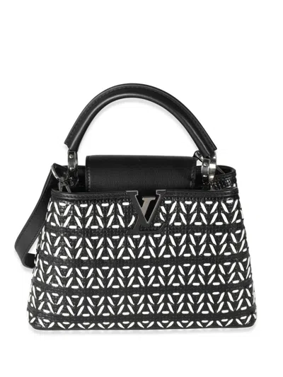Pre-owned Louis Vuitton 2016 Tressage Capucines Bb Tote Bag In Black