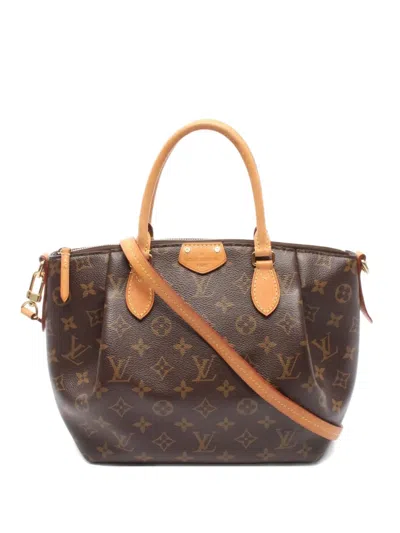 Pre-owned Louis Vuitton 2016 Turen Pm Monogram Tote Bag In Brown