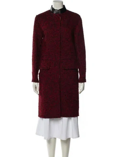 Pre-owned Louis Vuitton 2016 Tweed Evening Jacket In Red