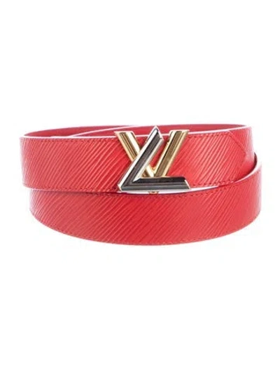 Pre-owned Louis Vuitton 2016 Twist 30mm Belt Kit In Red