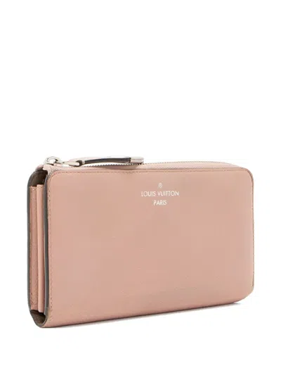 Pre-owned Louis Vuitton 2016 Veau Cachemire Comete Wallet In Pink