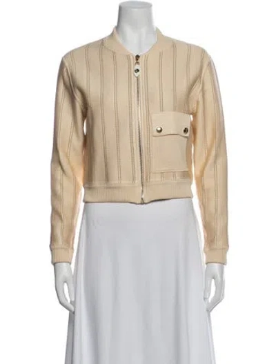 Pre-owned Louis Vuitton 2016 Wool Bomber Jacket In Neutrals
