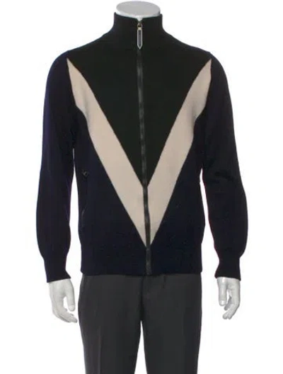 Pre-owned Louis Vuitton 2016 Wool Cardigan In Blue