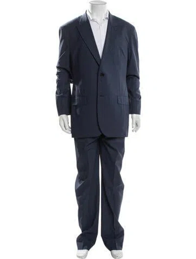 Pre-owned Louis Vuitton 2016 Wool Two-piece Suit In Blue