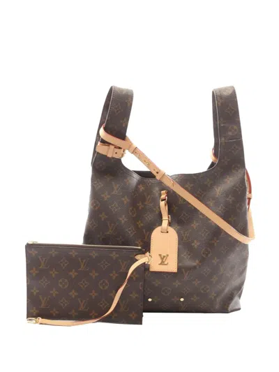 Pre-owned Louis Vuitton 2016-2026 Monogram Atlantis Gm Satchel In Brown