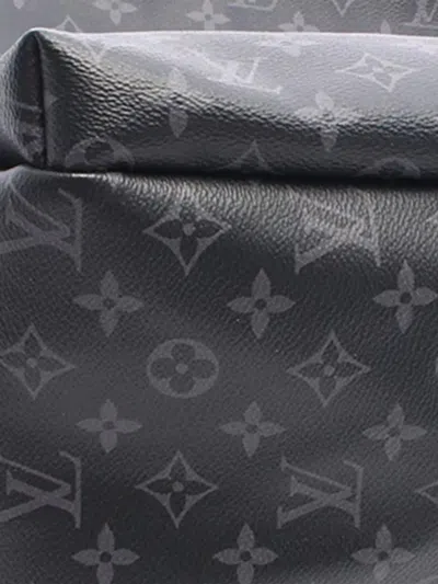 Pre-owned Louis Vuitton 2016-2026 Monogram Eclipse Discovery Backpack In Black