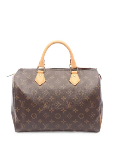 Pre-owned Louis Vuitton 2017 30 Speedy Monogram Speedy Duffel Bag In Brown